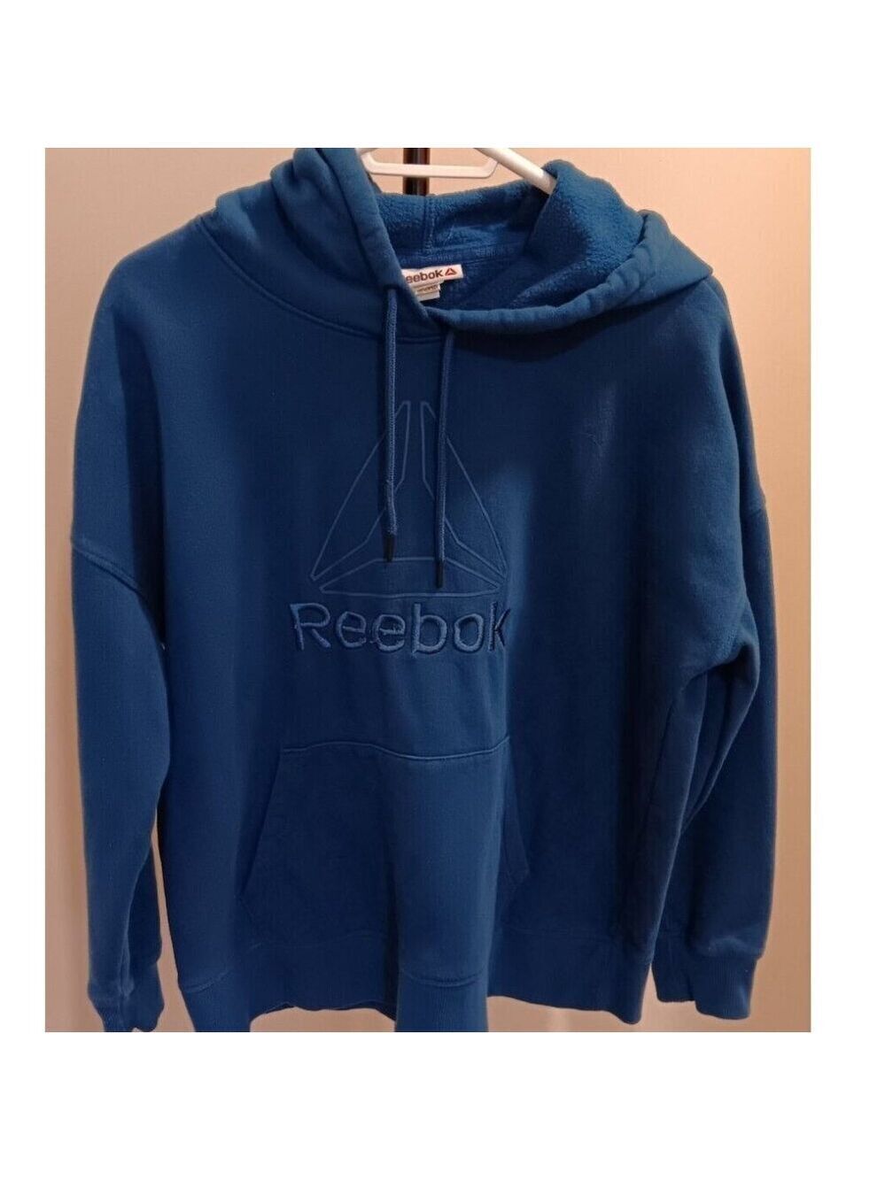 X-Large Reebok Hoodie Sweater Men's Logo Embroidered Excellent Condition